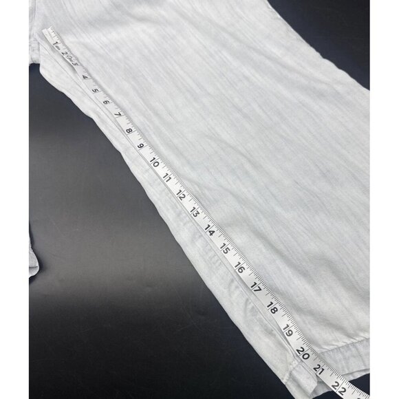 CLOTH & STONE Blue Lightwash Halter Neck Cropped Wide Leg Jumpsuit Pockets Sz XS - Picture 16 of 16